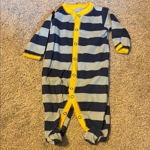 Carter's Navy and Gray Striped Footie